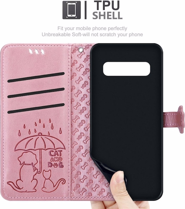 Produktbild Cadorabo Book Hunde & Katzen Cover (Samsung Galaxy S10)