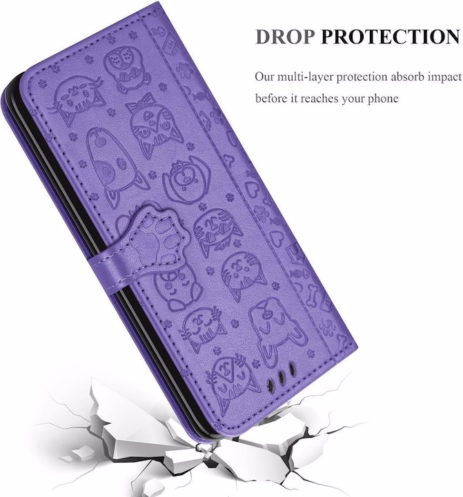 Actual product image Cadorabo Book Dogs & Cats Cover (Samsung Galaxy A20s)