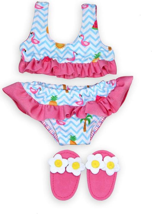 Heless Doll bikini Flamingo small for dolls from 28-35 cm, 4 pieces, incl. sandals