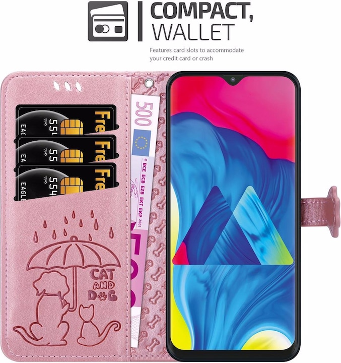 Produktbild Cadorabo Book Hunde & Katzen Cover (Samsung Galaxy A10, Samsung Galaxy M10)