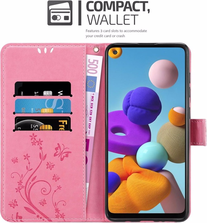 Produktbild Cadorabo Flower Book Cover (Samsung Galaxy A21s)