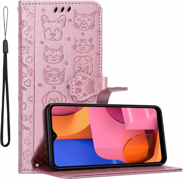 Actual product image Cadorabo Book Dogs & Cats Cover (Samsung Galaxy A20s)