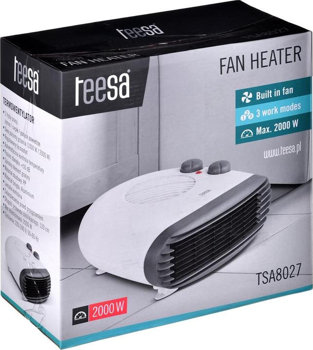 Immagine prodotto Teesa TSA8027 Riscaldatore elettrico per interni bianco 2000 W (2000 W)