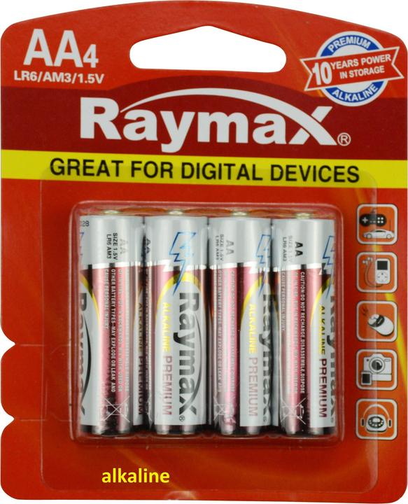 Raymax Batterie penlite AA lr6 4 pièces Alkaline (4 pcs, AA)