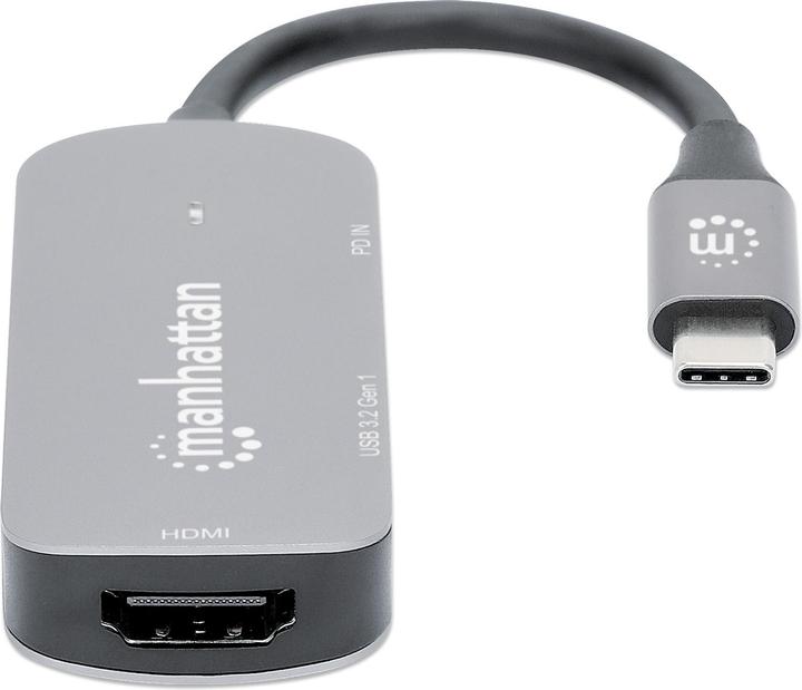 Produktbild Manhattan USB-C auf HDMI 3-in-1 Docking-Konverter mit Power Delivery (USB-C, 3 Ports)