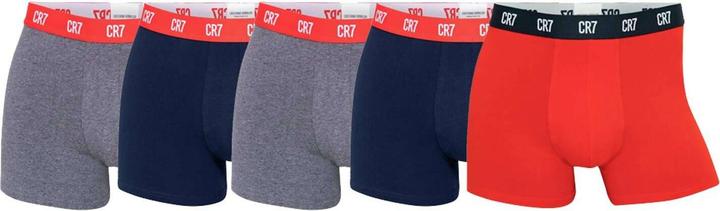 Immagine prodotto CR7 Unterhosen, 5er-Pack Grau/Navy/Rot, XL (XL, Confezione da 5 pezzi)
