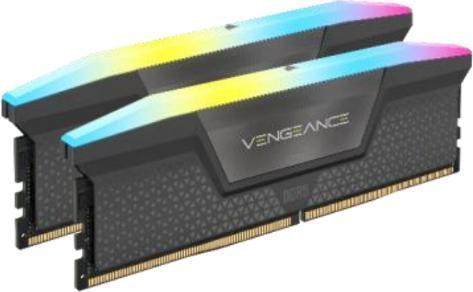 Productafbeelding Corsair VENGEANCE RGB DDR5 6000MT/s 32GB - GREY (2 x 16GB, 3000 MHz, DDR5 RAM, DIMM 288 pin)