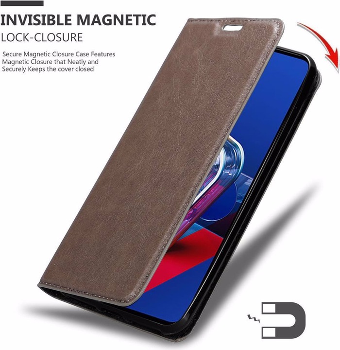 Actual product image Cadorabo Book Invisible Magnet Cover (Asus Zenfone 7)