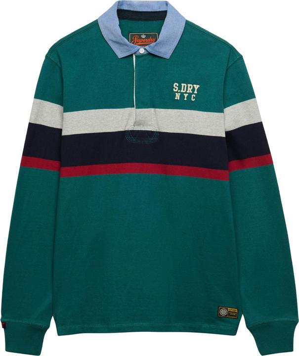 pacific green stripe on the chest