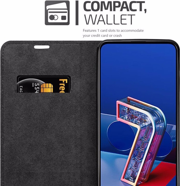 Actual product image Cadorabo Book Invisible Magnet Cover (Asus Zenfone 7 Pro)