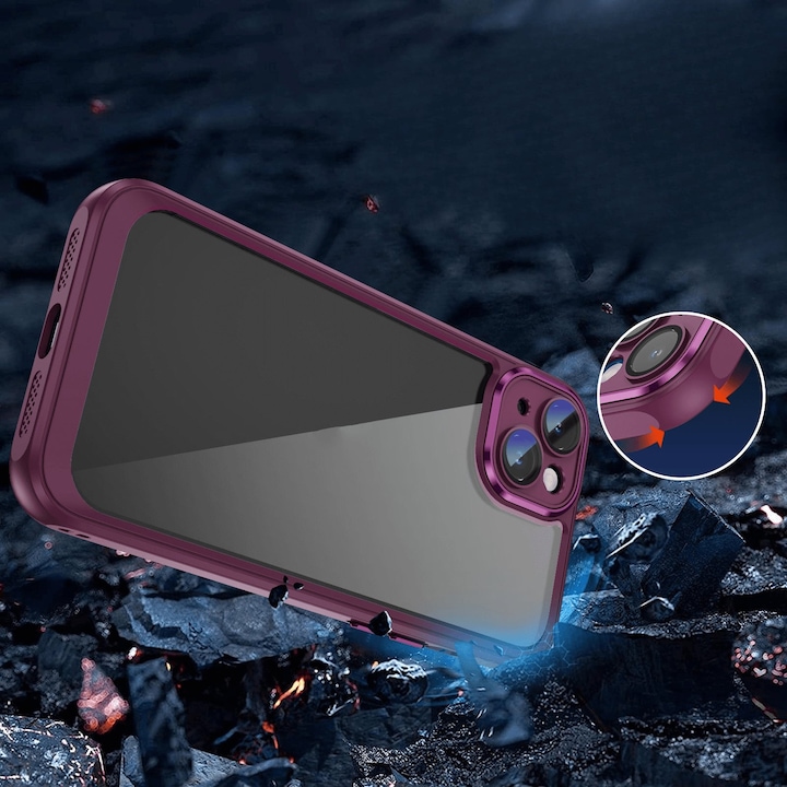 Produktbild Cover-Discount iPhone 15 Plus - Hülle mit Kameraschutz weinrot (Apple iPhone 15 Plus)