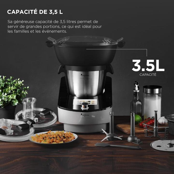 Image du produit MasterPRO Robot multifonction intelligent avec écran tactile couleur, programmes et accessoires (1000 W, 3.50 l)