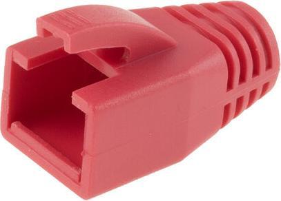 Produktbild ACT RJ45 red boot for 7.0 mm cable. Colour: Red Cable boot rj45 7.0mm red