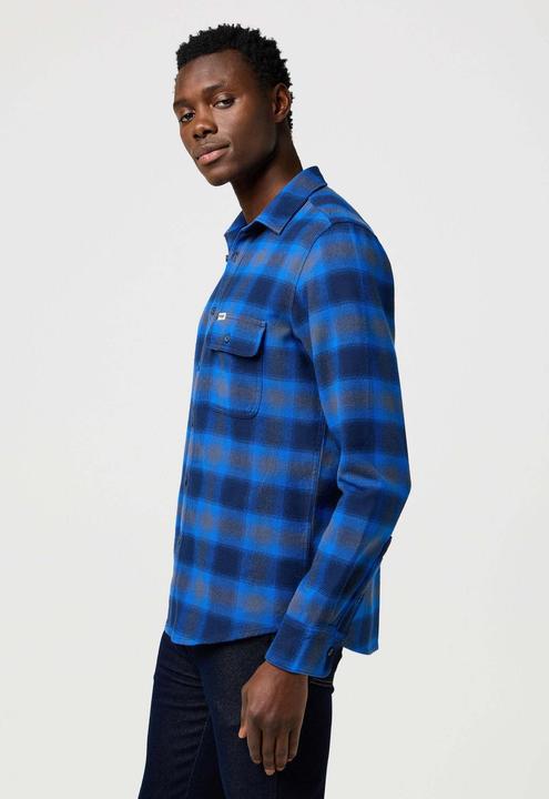 Actual product image Wrangler Langarmhemd 1 Pkt Indigo Shirt (S)