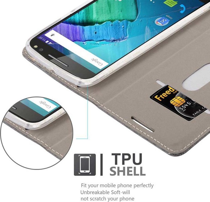 Produktbild Cadorabo Book Jeans Optik Cover (Motorola Moto X Style)