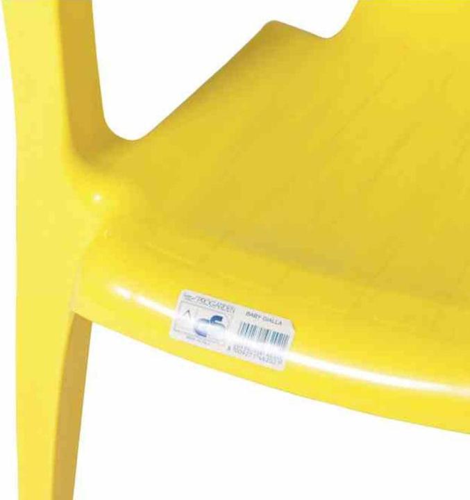 Produktbild ProGarden Stapelsessel Sedia Baby 38x38x52 cm aus Kunststoff in gelb (Kinderstuhl)
