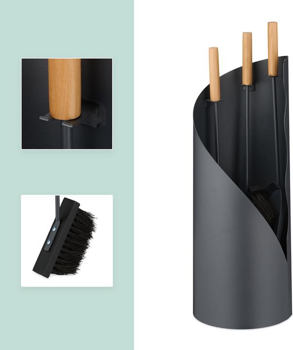 Image du produit Relaxdays set de 4 couverts de cheminée (57 x 20 cm)