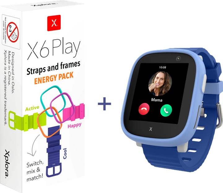Xplora X6 Play - Blau (Europe Free Sim) inkl. Straps and Frames (42.40 mm, 4G)