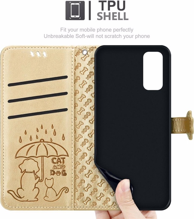 Produktbild Cadorabo Book Hunde & Katzen Cover (Samsung Galaxy S20)