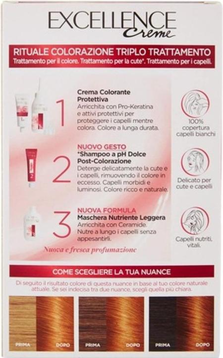 Immagine prodotto L'Oréal Paris L'OREAL Excellence 7.43 Tintura per capelli rame dorato (7,43 Biondo oro rame)