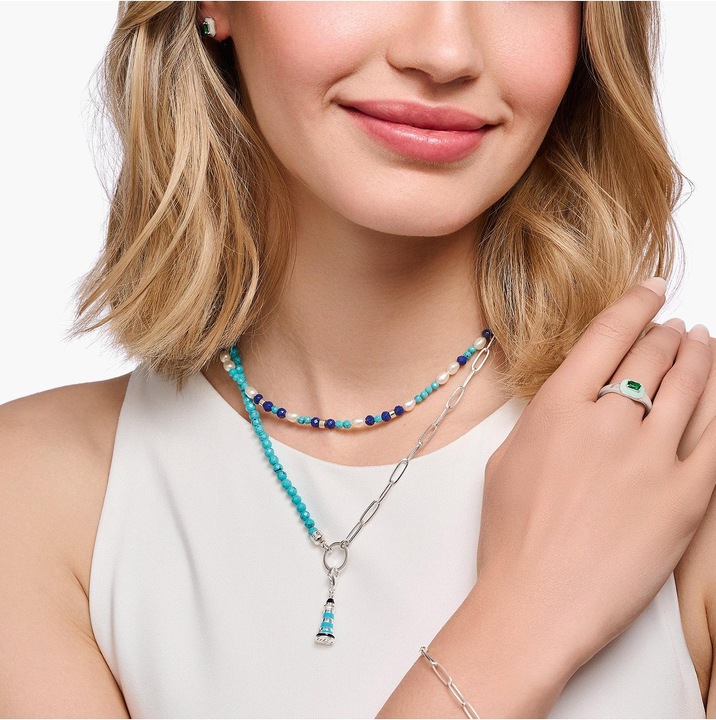 Image du produit Thomas Sabo Charm pendentif phare turquoise argent (Argent 925, Émail)