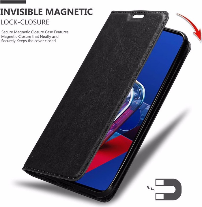 Actual product image Cadorabo Book Invisible Magnet Cover (Asus Zenfone 7)