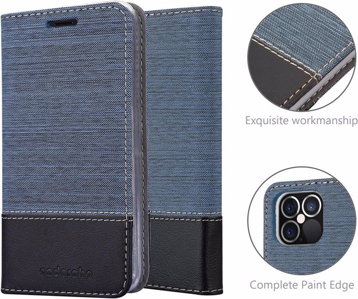 Produktbild Cadorabo Book Jeans Optik Cover (Apple iPhone 12, Realme 12 Pro+)