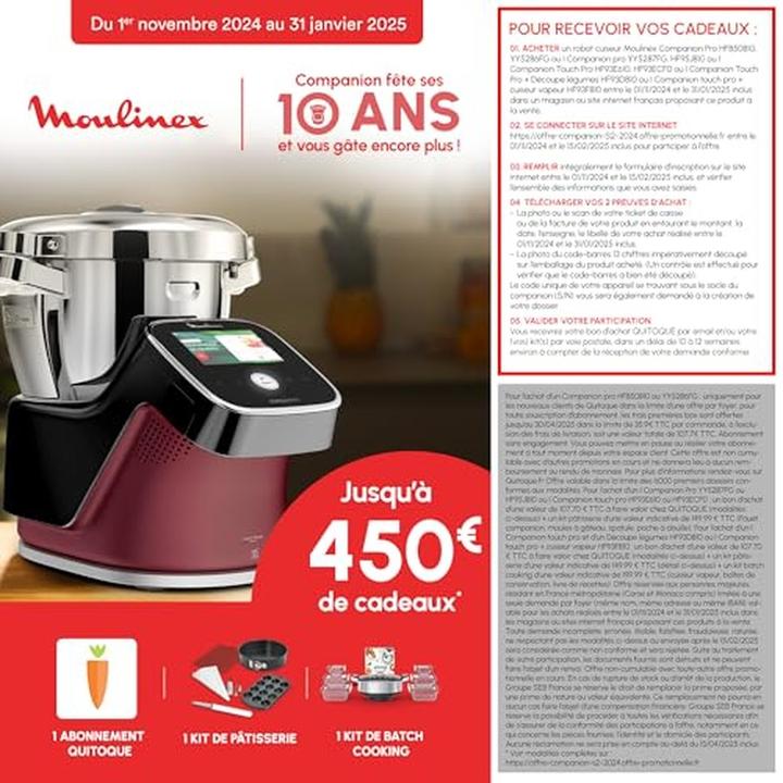 Immagine prodotto Moulinex Robot da cucina con 18 programmi, bilancia integrata, touchscreen e app gratuita