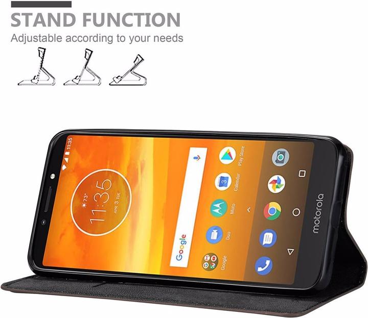 Actual product image Cadorabo Book Invisible Magnet Cover (Motorola Moto E5 Plus)