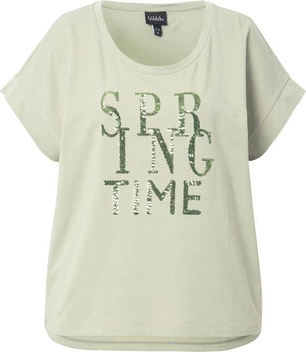 Actual product image Ulla Popken Springtime Sequined Short Sleeve Tee (50, 52)