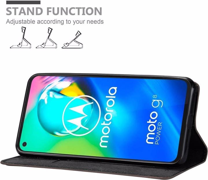 Actual product image Cadorabo Book Invisible Magnet Cover (Motorola Moto G8 Power Lite)