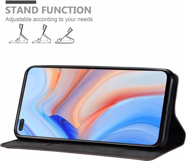 Actual product image Cadorabo Book Invisible Magnet Cover (Oppo Reno 4 Z 5G)