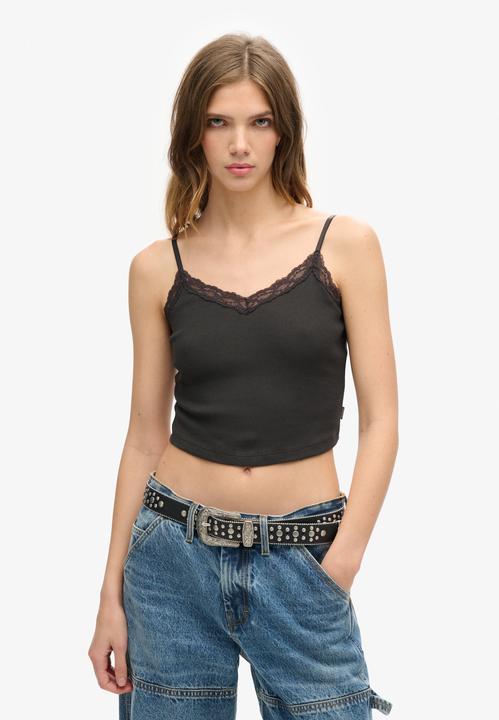 Immagine prodotto Superdry Kurzes Athletic Essentials Trägertop mit Spitzenbesatz (10XL, 11XL, 12XL)