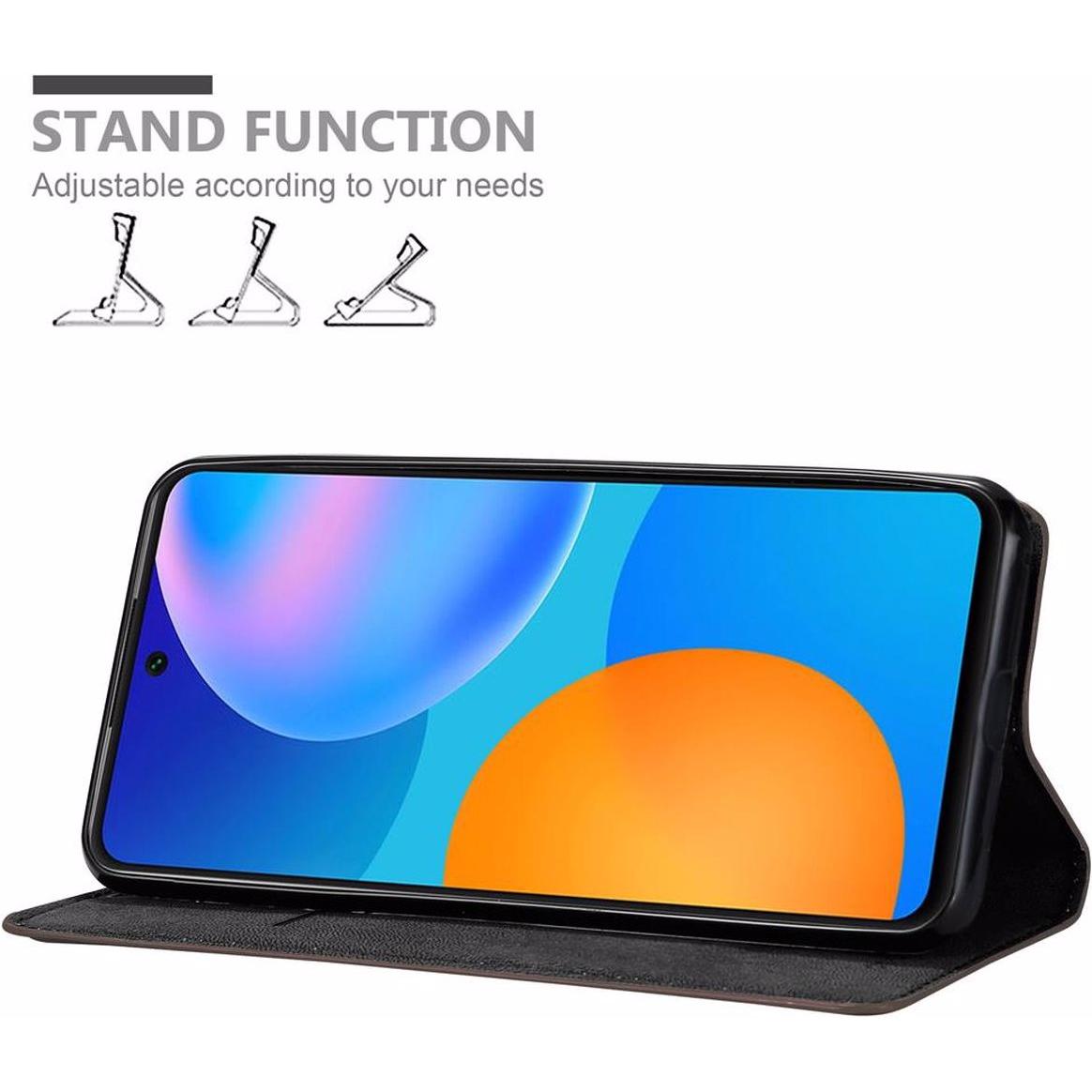 Thumbnail - Cadorabo Book Invisible Magnet Cover (Huawei P Smart (2021)), Smartphone Hülle, Braun