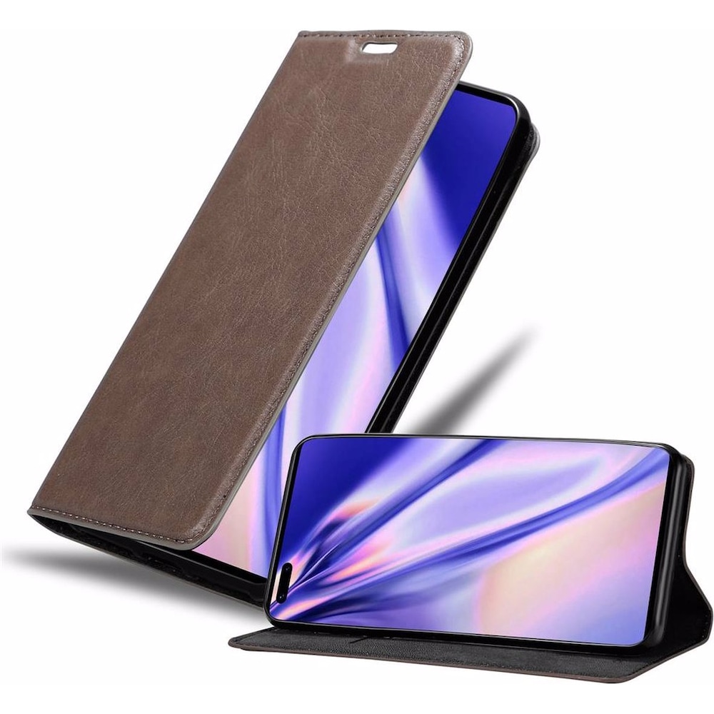 Cadorabo Book Invisible Magnet Cover (Huawei Mate 40 Pro), Smartphone Hülle, Braun