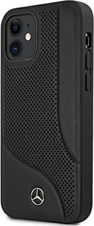 Image du produit Mercedes MEHCP12SCDOBK iPhone 12 mini 5,4" czarny/black hardcase Cuir Perforé Area (Apple iPhone 12 mini)
