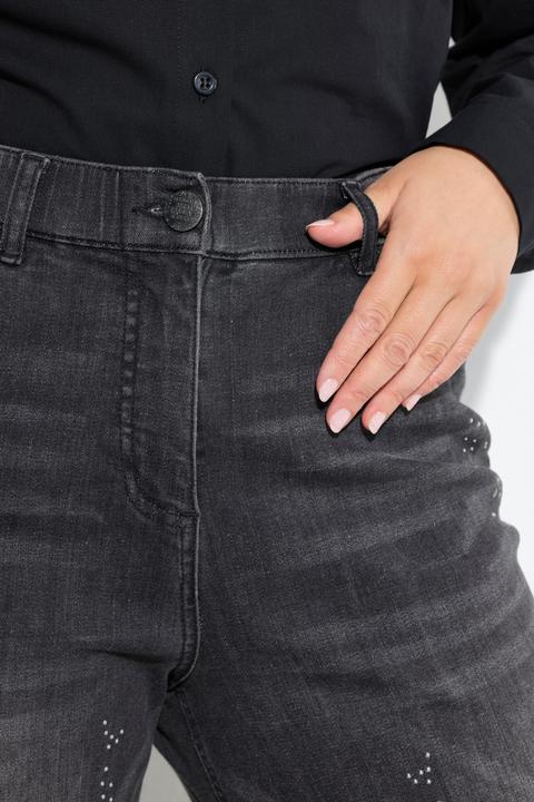 Immagine prodotto Ulla Popken Jeans modello Mary con rivetti, taglio della gamba ampio e cintura comoda (26)