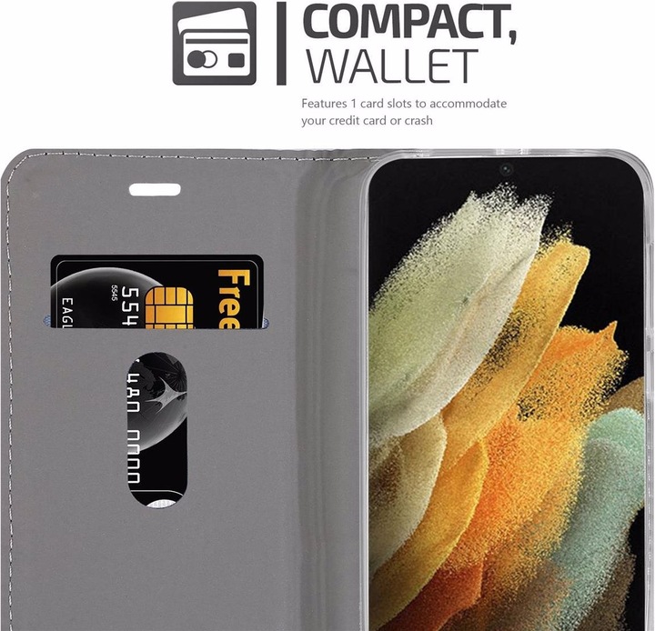 Produktbild Cadorabo Book Jeans Optik Cover (Samsung Galaxy S21 Ultra)