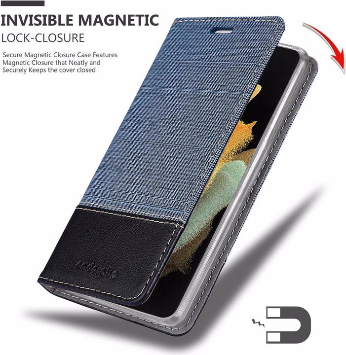 Actual product image Cadorabo Book Jeans Optics Cover (Samsung Galaxy S21 Ultra)