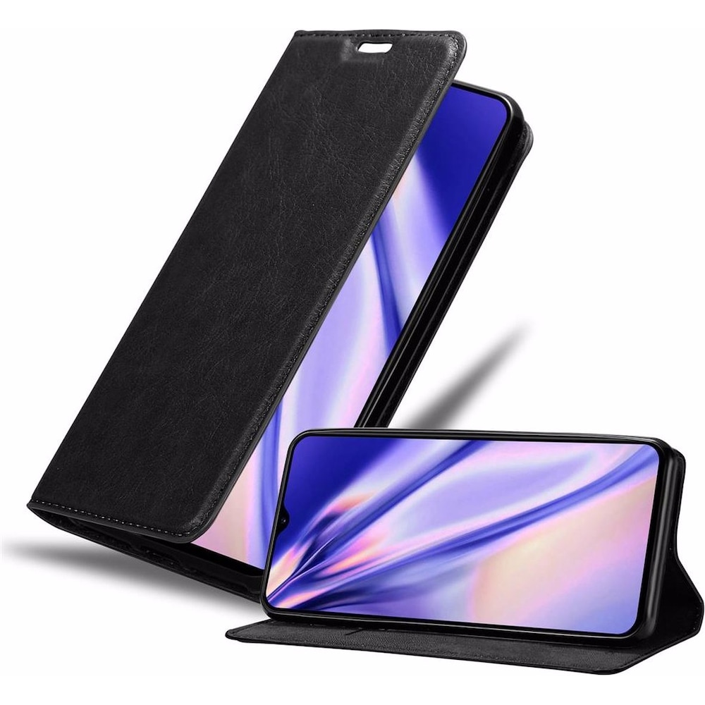 Cadorabo Book Invisible Magnet Cover (Samsung Galaxy M30), Smartphone Hülle, Schwarz