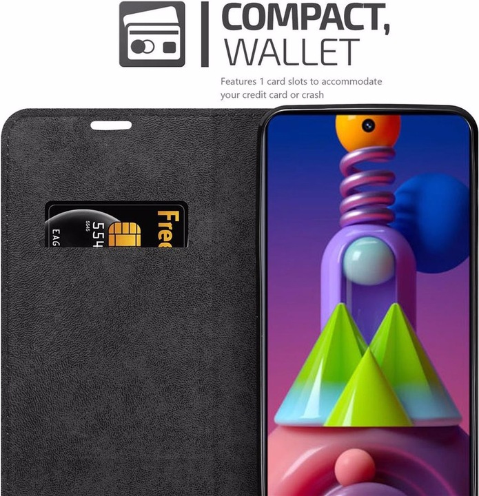 Actual product image Cadorabo Book Invisible Magnet Cover (Samsung Galaxy M51)