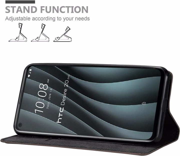 Actual product image Cadorabo Book Invisible Magnet Cover (HTC Desire 20 Pro)
