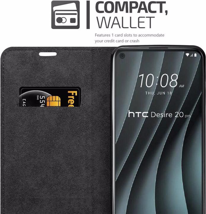 Produktbild Cadorabo Book Invisible Magnet Cover (HTC Desire 20 Pro)