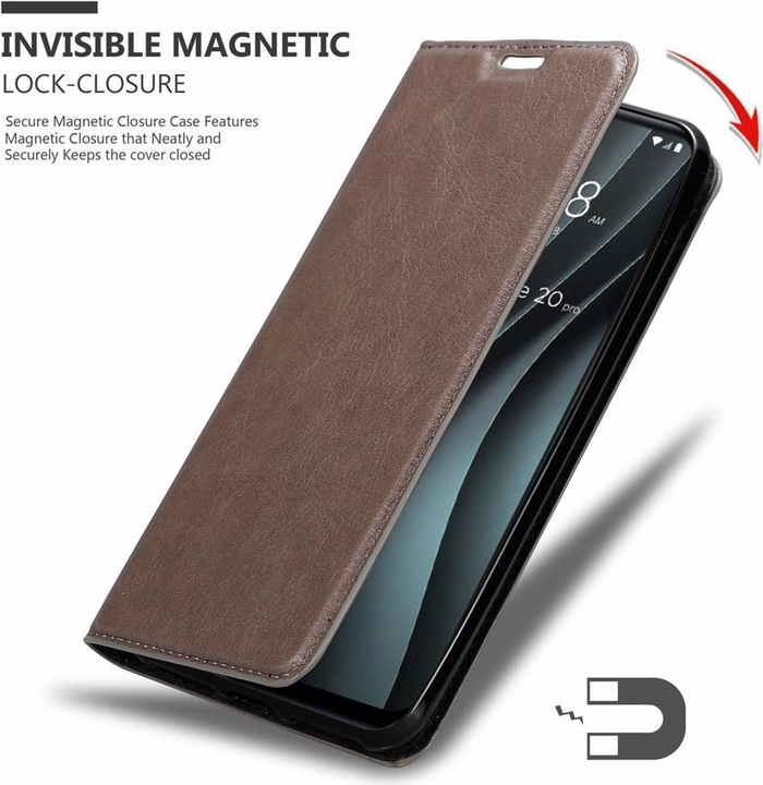 Actual product image Cadorabo Book Invisible Magnet Cover (HTC Desire 20 Pro)
