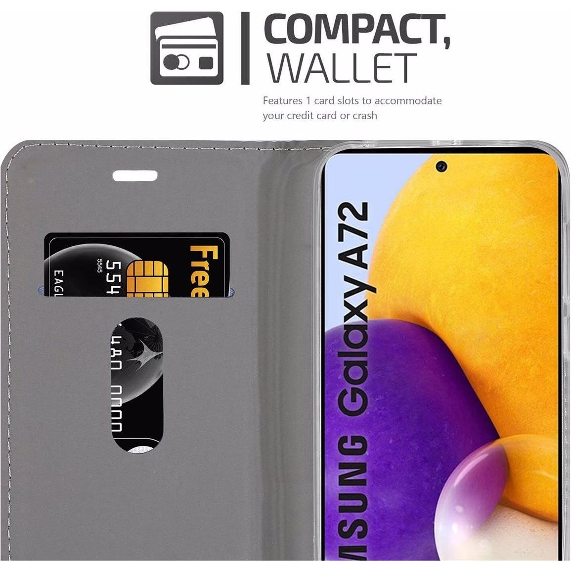 Thumbnail - Cadorabo Book Jeans Optik Cover (Samsung Galaxy A72 5G), Smartphone Hülle, Blau