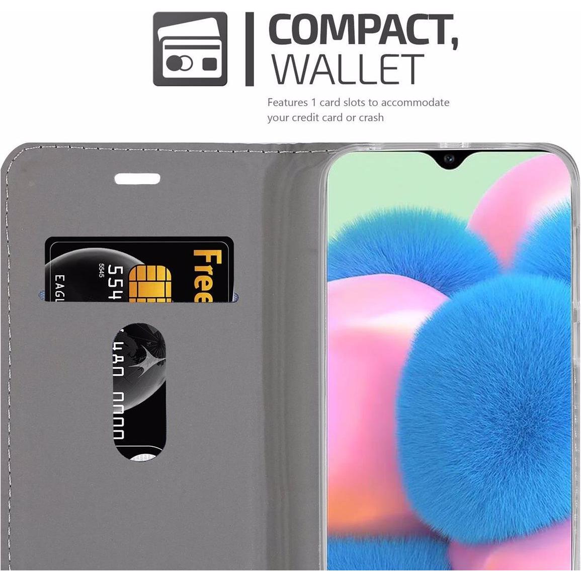 Thumbnail - Cadorabo Book Jeans Optik Cover (Samsung Galaxy A30s, Samsung Galaxy A50s), Smartphone Hülle, Grau