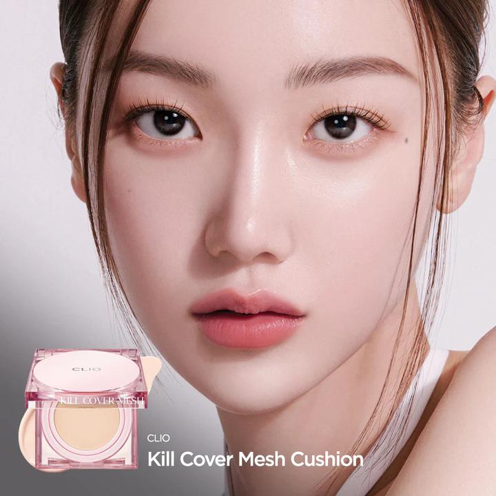 Produktbild Clio Kill Cover Mesh Glow Cushion Set + Refill (04 Ginger, 03 Linen, 02 Lingerie)