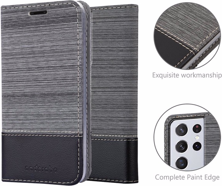 Produktbild Cadorabo Book Jeans Optik Cover (Samsung Galaxy S21 Ultra)