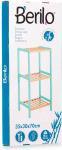 Actual product image Berilo square shelf 3 shelves bamboo mint (30.20 x 35.20 x 70 cm)