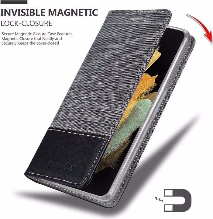 Produktbild Cadorabo Book Jeans Optik Cover (Samsung Galaxy S21 Ultra)